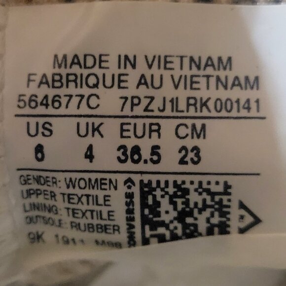 Converse Women's Chuck Taylor All Star Lift Snake Skin Effect -  Size 6 - Picture 8 of 10